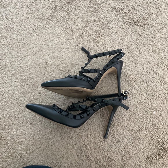 Valentino Rockstud Ankle Strap Pump With Tonal Studs 100 Mm - Picture 8 of 11